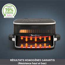 Easy Fry XL Surface & Pizza, fritadeira a ar, grande superfície de cozedura, 4L, tamanho compacto, janela