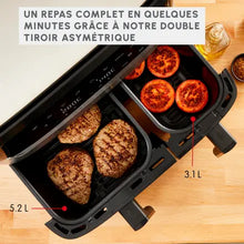 Fritadeira de ar dual EASY FRY & GRILL 8,3 L em aço inoxidável