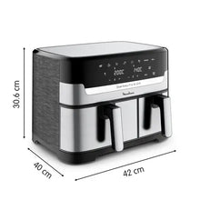 Fritadeira de ar dual EASY FRY & GRILL 8,3 L em aço inoxidável