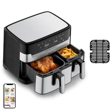 Fritadeira de ar dual EASY FRY & GRILL 8,3 L em aço inoxidável