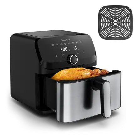 Easy Fry Mega Moulinex, fritadeira sem óleo, fritadeira a ar capacidade muito grande de 7,5 L, 8 programas predefinidos