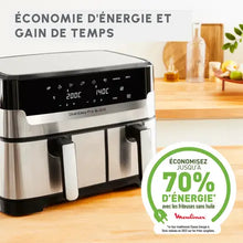 Fritadeira de ar dual EASY FRY & GRILL 8,3 L em aço inoxidável