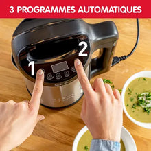 Minha sopa diária, liquidificador aquecido, 3 Programas, 1,2 L, Preto