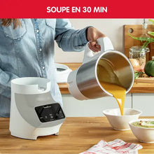 Sopa e mais, misturador aquecido, 4 programas automáticos, cesto de vapor, 1100W, cinzento