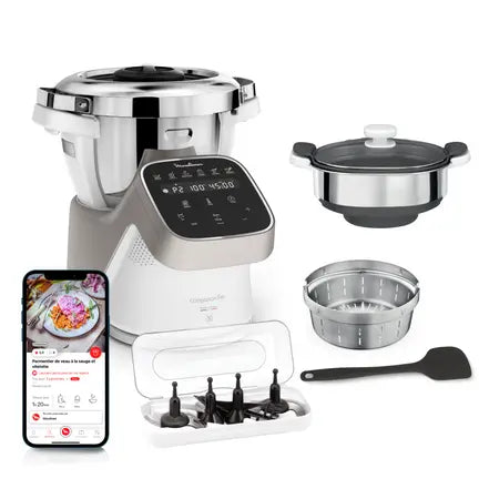 Companion Pro, Robot Cooker, 15 funções, pesagem Integrada, Capacidade XL 10 pessoas